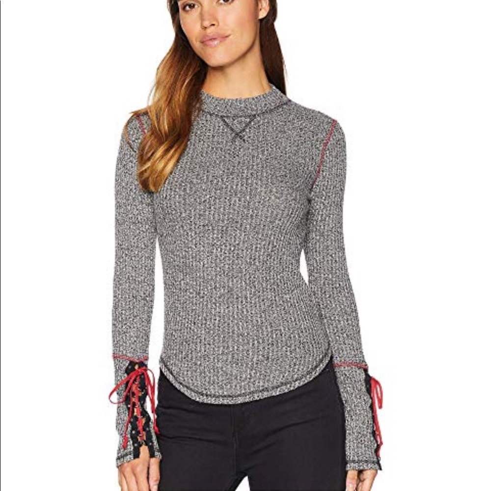 Free People Mountaineer Mock Neck Top NWOT